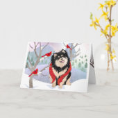 COMFORT & JOY Finse Lapphund-kunstkaarten Kaart (Gele Bloem)