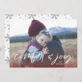 Comfort & Joy-fotokerstkaart Feestdagenkaart (Voorkant / Achterkant)