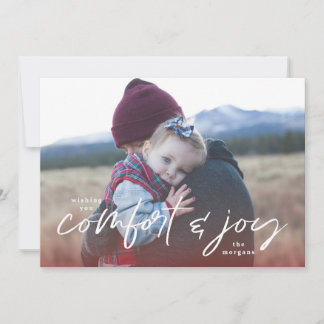 Comfort & Joy-fotokerstkaart Feestdagenkaart