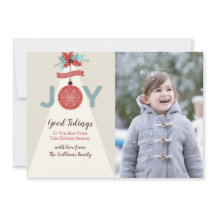 Comfort & Joy Geometrische Kerst Fotokaart