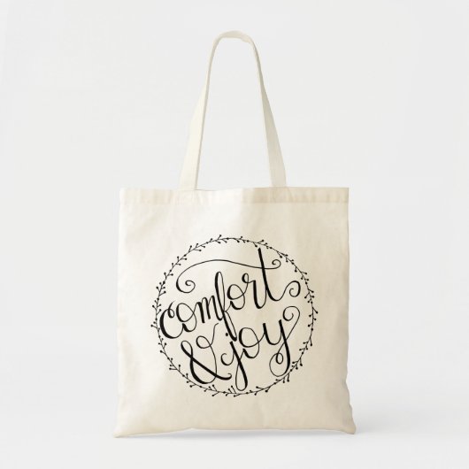 Comfort & Joy Hand Lettered Canvas tas (Voorkant)
