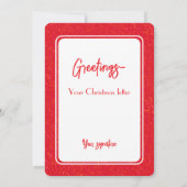 Comfort & Joy in Red Photo Christmas Letter Card Kaart (Achterkant)