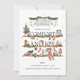 Comfort & Joy | Kerstfotofeestdag Kaart