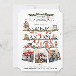 Comfort & Joy | Kerstfotofeestdag Kaart