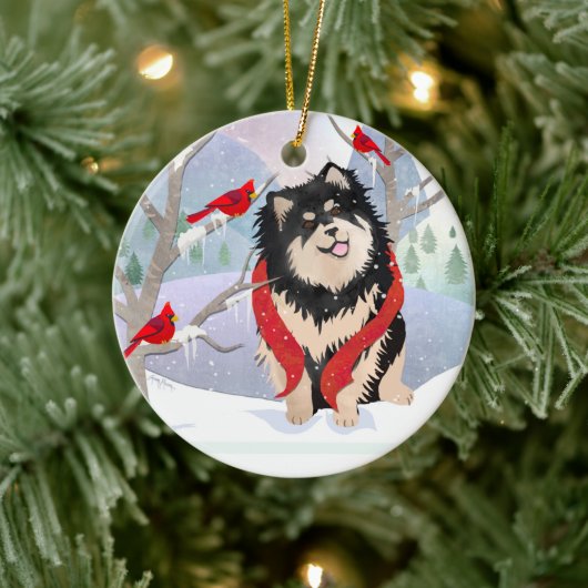 COMFORT & JOY met jaar-Fins ornament Lapphun (Boom)