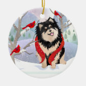 COMFORT & JOY met jaar-Fins ornament Lapphun (Voorkant)