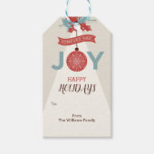 Comfort & Joy Modern Kerstmis Cadeaulabel (Voorkant)