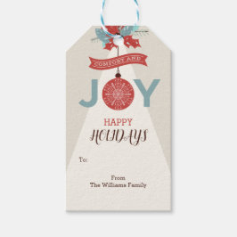 Comfort & Joy Modern Kerstmis Cadeaulabel