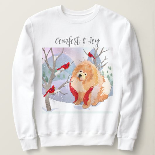 COMFORT & JOY - ROUGH CHOW witte shirten kiezen st Trui (Design voorkant)