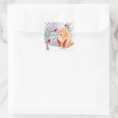 COMFORT & JOY ruwe Chow-stickers Vierkante Sticker (Tas)