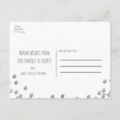 Comfort & Joy Silver Holiday, kerstfoto Feestdagenkaart (Achterkant)