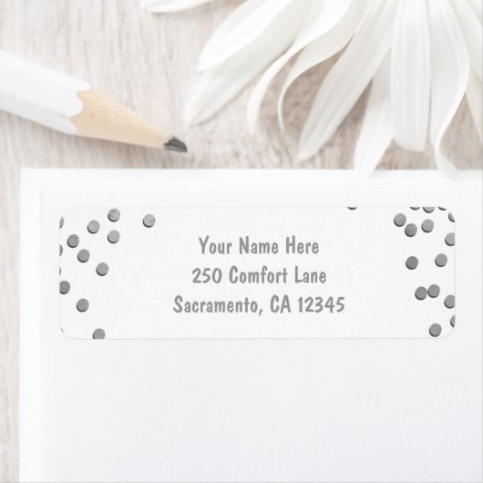 Comfort & Joy Silver Holiday - Kerstuitnodiging Etiket (Insitu)