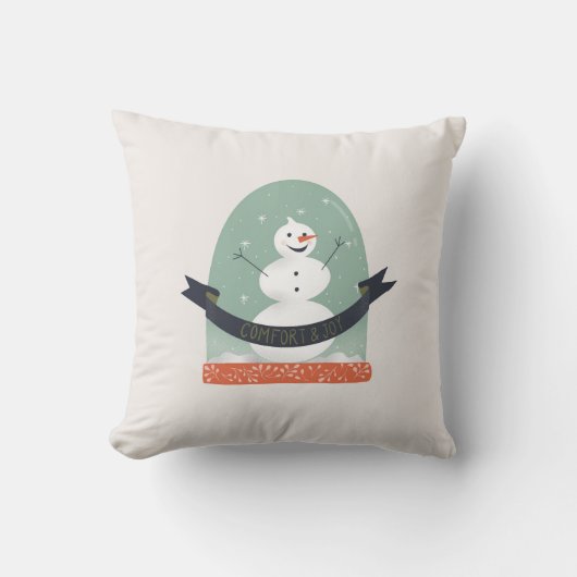 Comfort & Joy Snowman Kussen (Voorkant)