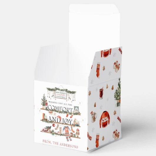 Comfort & Joy | Vrolijk kerstfeest Bedankdoosjes (Geopend)