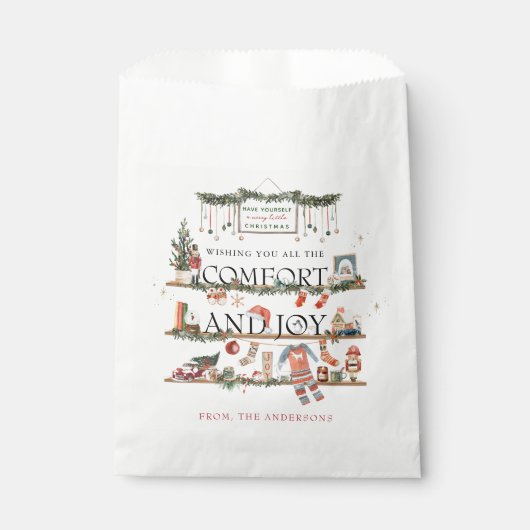 Comfort & Joy | Vrolijk kerstfeest Bedankzakje (Voorkant)