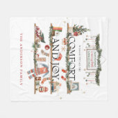 Comfort & Joy | Vrolijk kerstfeest Fleece Deken (Voorkant (Horizontaal))