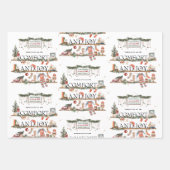 Comfort & Joy | Waterverf kerstillustraties Inpakpapier Vel (Voorkant 2)