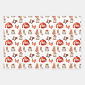 Comfort & Joy | Waterverf kerstillustraties Inpakpapier Vel (Voorkant)