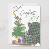 Comfort kerstcadeau en feestelijke feestdag bedankkaart (Voorkant)