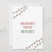 Comfort kerstcadeau en feestelijke feestdag bedankkaart (Achterkant)