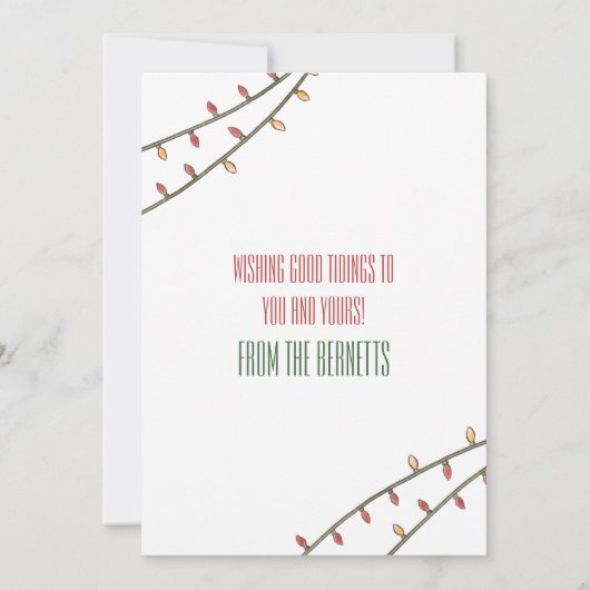 Comfort kerstcadeau en feestelijke feestdag bedankkaart (Achterkant)