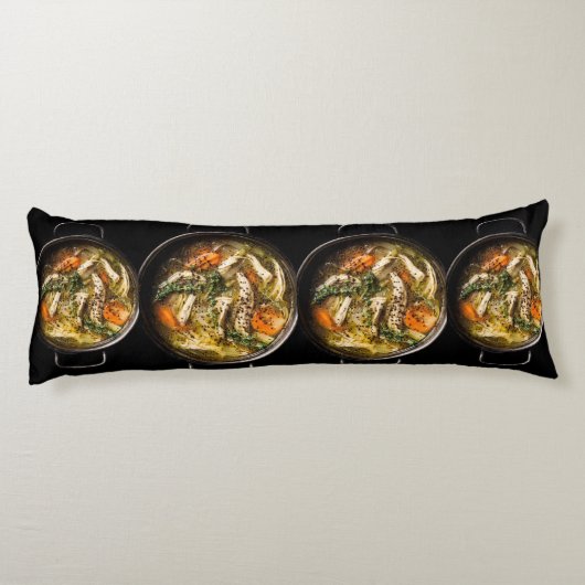 Comfort Kitchen Chicken Soup Body Pillow – Cozy Lichaamskussen (Achterkant)