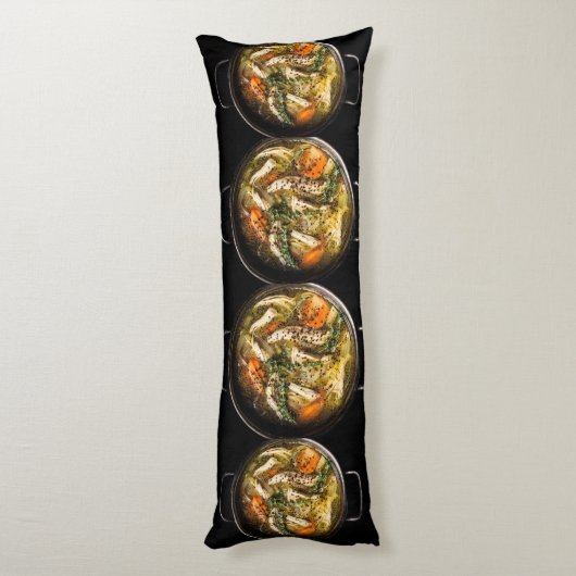 Comfort Kitchen Chicken Soup Body Pillow – Cozy Lichaamskussen (Achterkant (Verticaal))