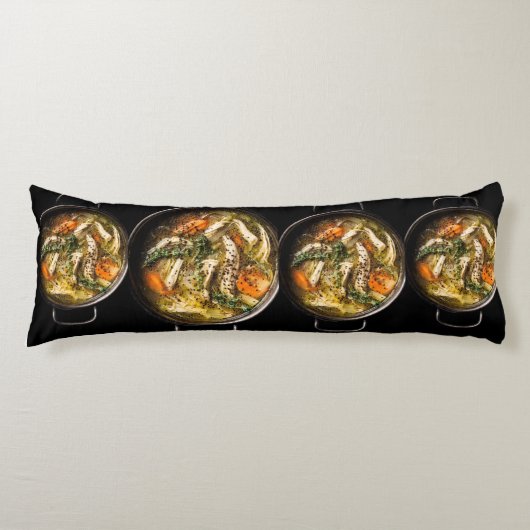 Comfort Kitchen Chicken Soup Body Pillow – Cozy Lichaamskussen (Voorkant)