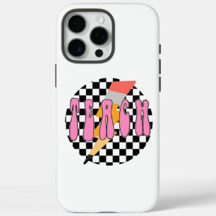 Comfort kleuren geruit Teach Shirt, Retro Pencil iPhone 16 Pro Max Hoesje