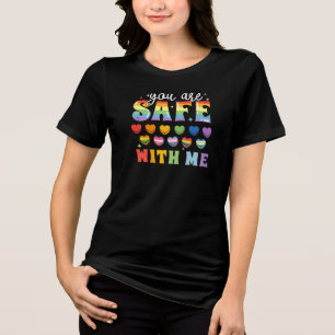 Comfort Kleuren Je Bent Bij Mij Veilig T-shirt, LG Tri-Blend Shirt