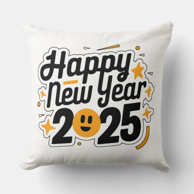 Comfort Meets Celebration Nieuwjaar 2025 kussens (Voorkant)