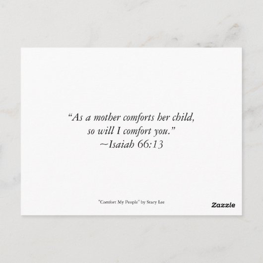 Comfort mijn mensen briefkaart (Achterkant)