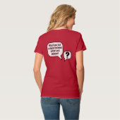 Comfort of doel — rood t-shirt (Achterkant volledig)