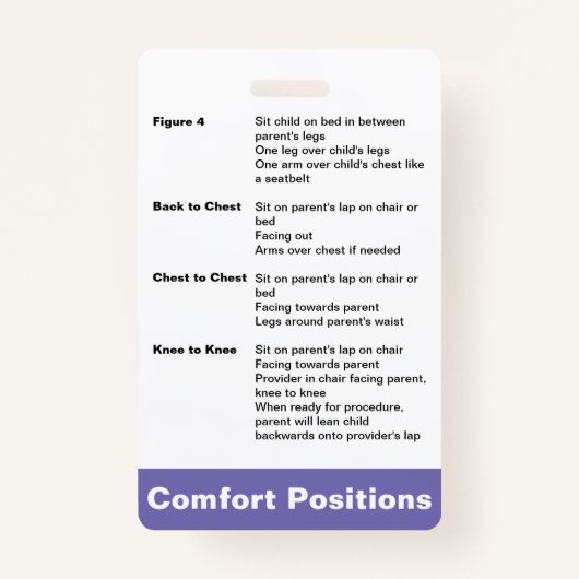 Comfort positionering badge (Voorkant)