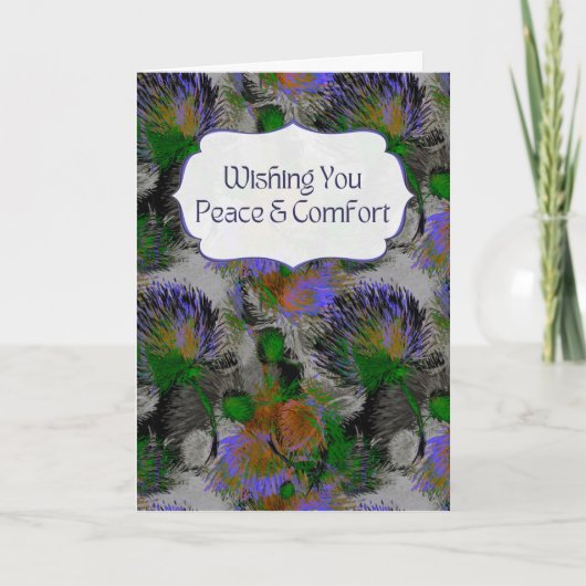 Comfort’s Wishes — Peace & Comfort Sympathy Card Kaart (Voorkant)