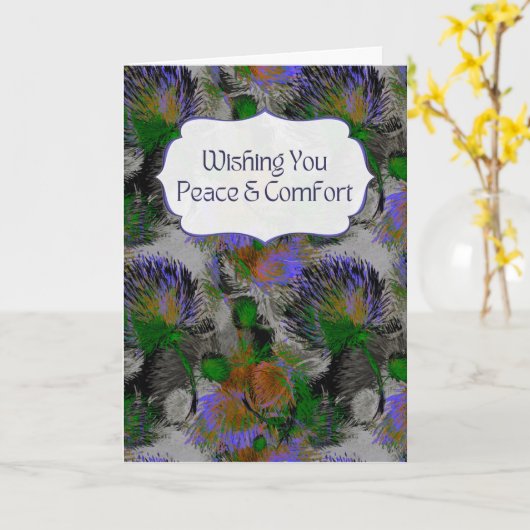 Comfort’s Wishes — Peace & Comfort Sympathy Card Kaart (Gele Bloem)