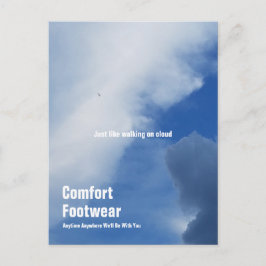 Comfort schoeisel op wolken briefkaart