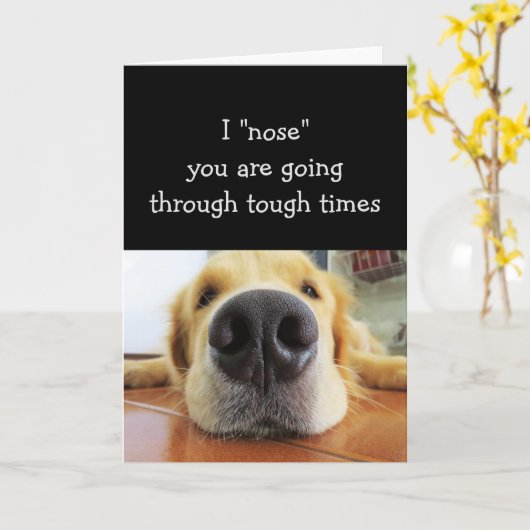 Comfort voor stevige tijdenkoorts kaart (Gele Bloem)