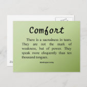 Comfort voor tranen briefkaart (Voorkant / Achterkant)