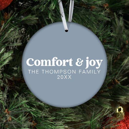 Comfort & Vreugde Moderne Minimale Stoffige Blauwe Ornament