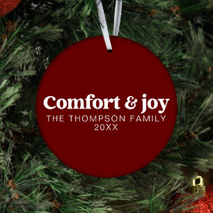 Comfort & Vreugde Moderne Minimalistische Donkerro Ornament
