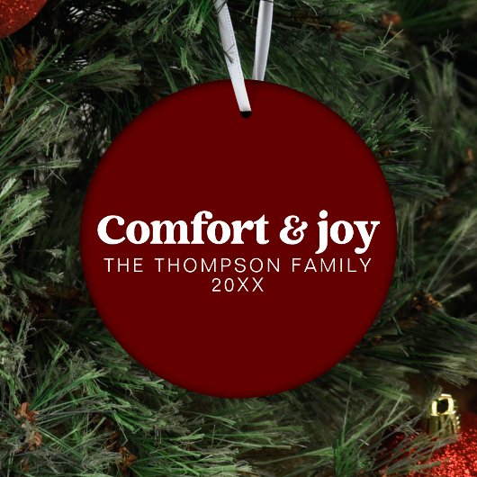 Comfort & Vreugde Moderne Minimalistische Donkerro Ornament