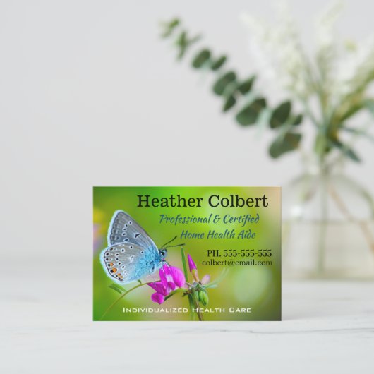 Comfort Wings Caregiver Visitekaartje (Staand voorkant)