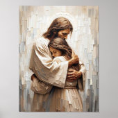 Comfort With Him, Christian Wall Art, Jesus Hugs  Poster (Voorkant)