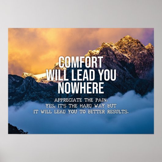 Comfort zal je nergens leiden poster (Voorkant)