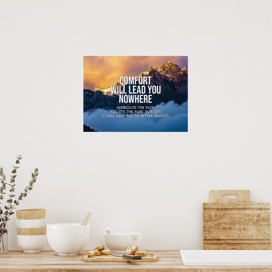 Comfort zal je nergens leiden poster (Keuken)