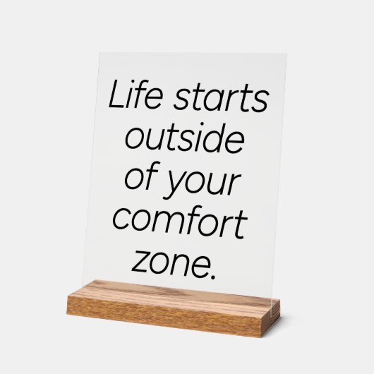 Comfort Zone Acryl Teken Acryl Bord (Hoek)