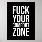 Comfort Zone, Gym, Hustle, Entrepreneur, Succes P Poster (Voorkant)