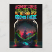 Comfort zone is een mooie plek | MOTIVATIE Briefkaart (Voorkant)