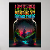 Comfort zone is een mooie plek | MOTIVATIE Poster (Voorkant)
